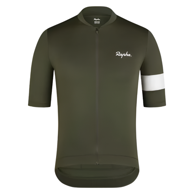 Rapha Core Men's Jersey Dark Green/White | Maats.cc – Maats.cc