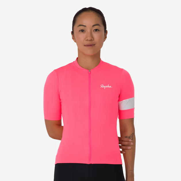 Rapha Core Women's Jersey High-Vis Pink/White –