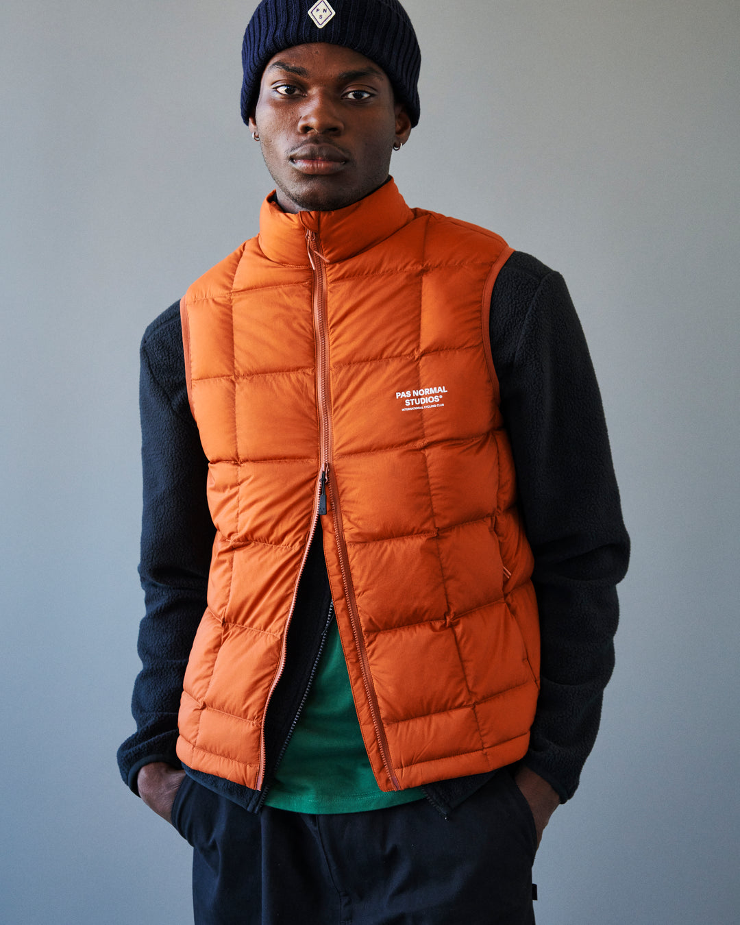 PNS Off-Race Down Vest Copper Orange | Maats.cc – Maats.cc