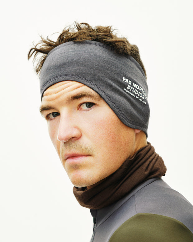 PNS Logo Merino Headband Steel