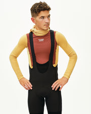 PNS Men's Thermal Hooded Longsleeve Windproof Baselayer Camel/Maroon