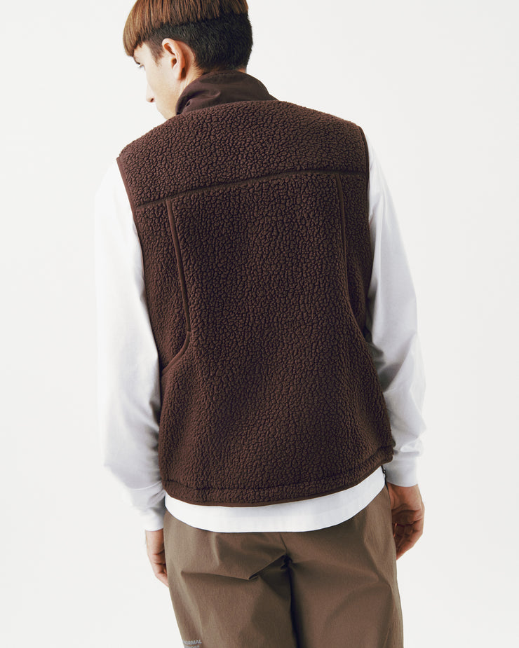 PNS Off-Race Pile Fleece Vest Light Brown