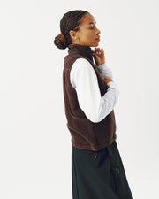 PNS Off-Race Women's Pile Fleece Vest Light Brown