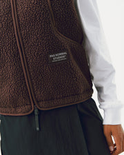 PNS Off-Race Women's Pile Fleece Vest Light Brown