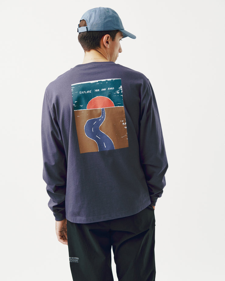 PNS Off-Race Graphic Long Sleeve T-Shirt Steel