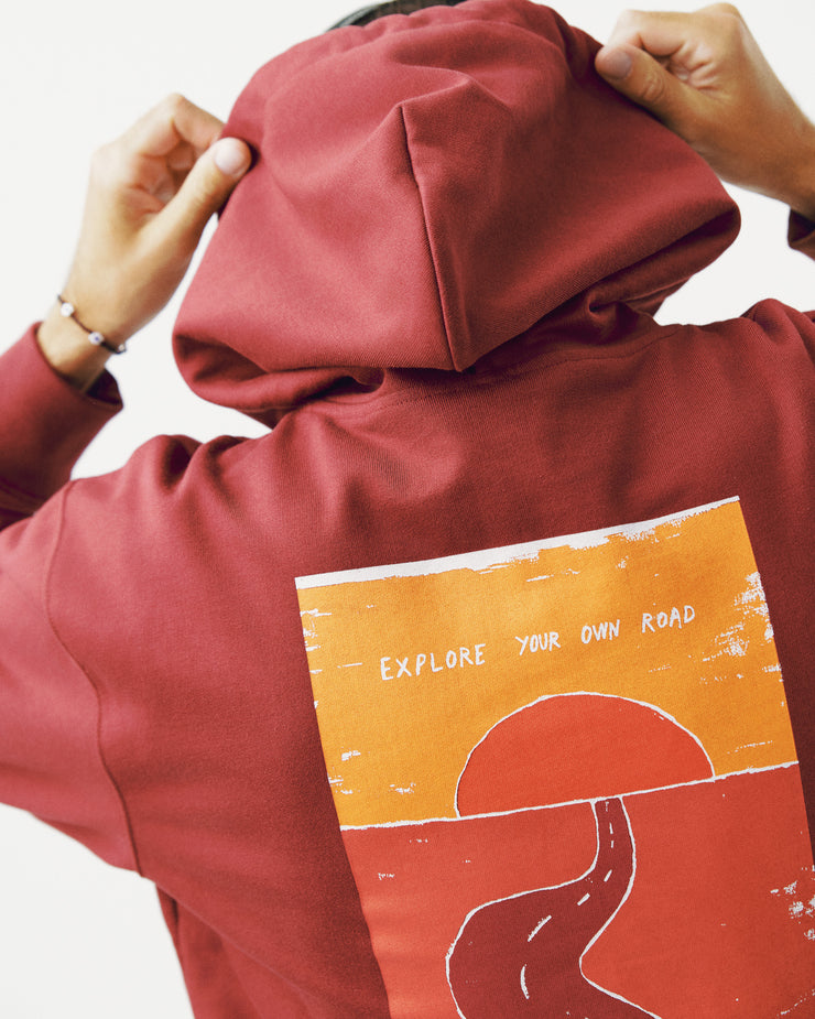 PNS Off-Race Graphic Hoodie Maroon