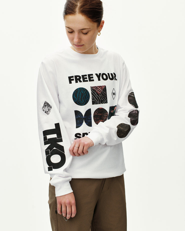 PNS T.K.O. Off-Race Long Sleeve T-Shirt White