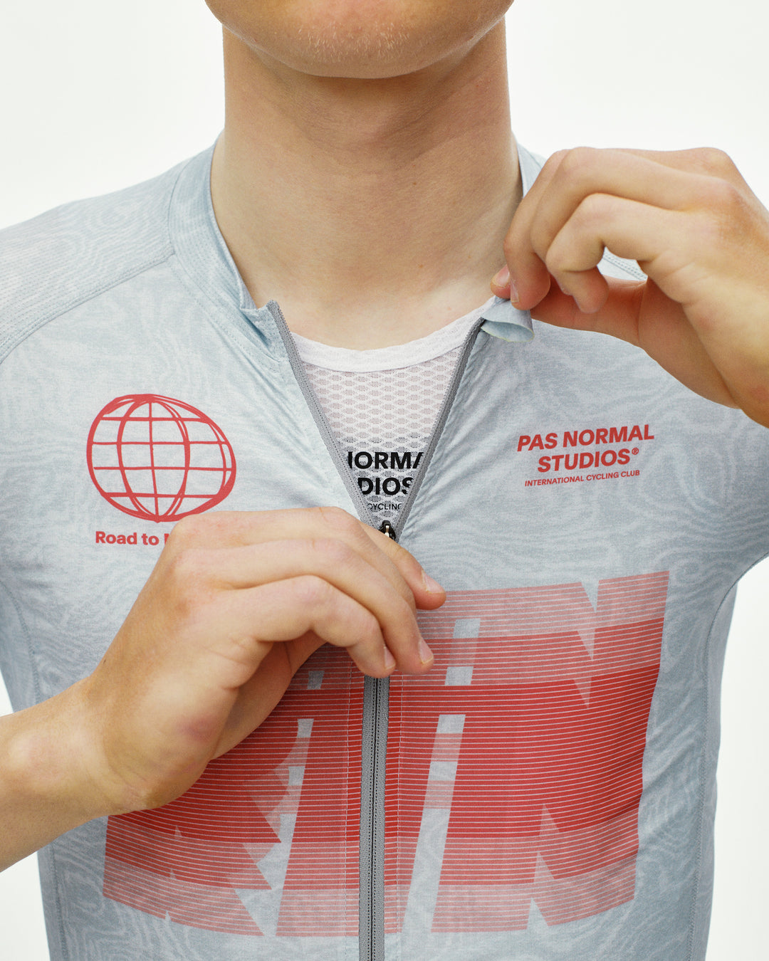PNS Mechanism Logo Men's Jersey AOP RTN Light Aqua | Maats.cc