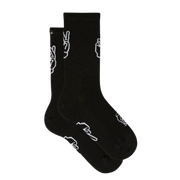 Fingerscrossed Rolling Harmony Socks Black