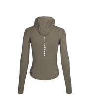 PNS Women's Thermal Hooded Longsleeve Windproof Baselayer Dark Stone