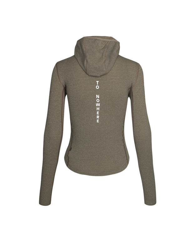 PNS Women's Thermal Hooded Longsleeve Windproof Baselayer Dark Stone
