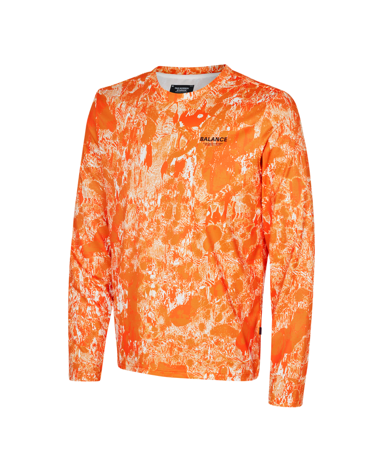 PNS Balance Men's Longsleeve T-shirt Orange AOP - Maats Cycling Culture