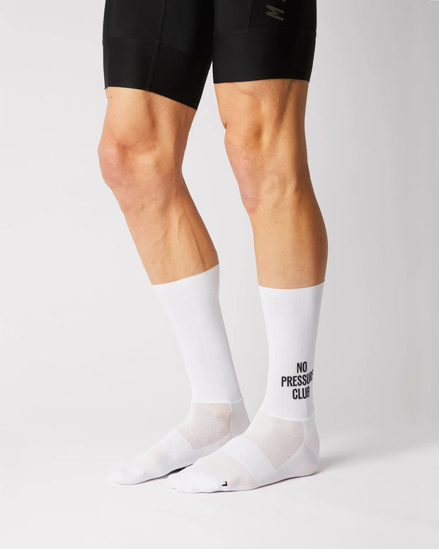 Fingerscrossed Iconic No Pressure Club Aero Socks White