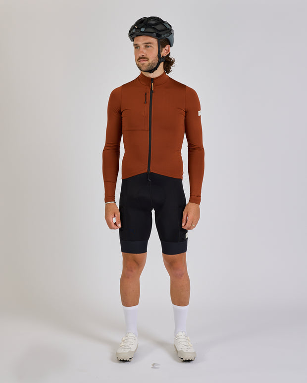 Albion Traverse Men's Long Sleeve Jersey Burnt Ochre