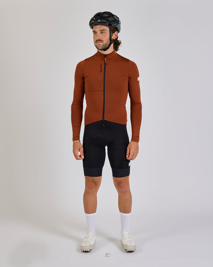 Albion Traverse Men's Long Sleeve Jersey Burnt Ochre