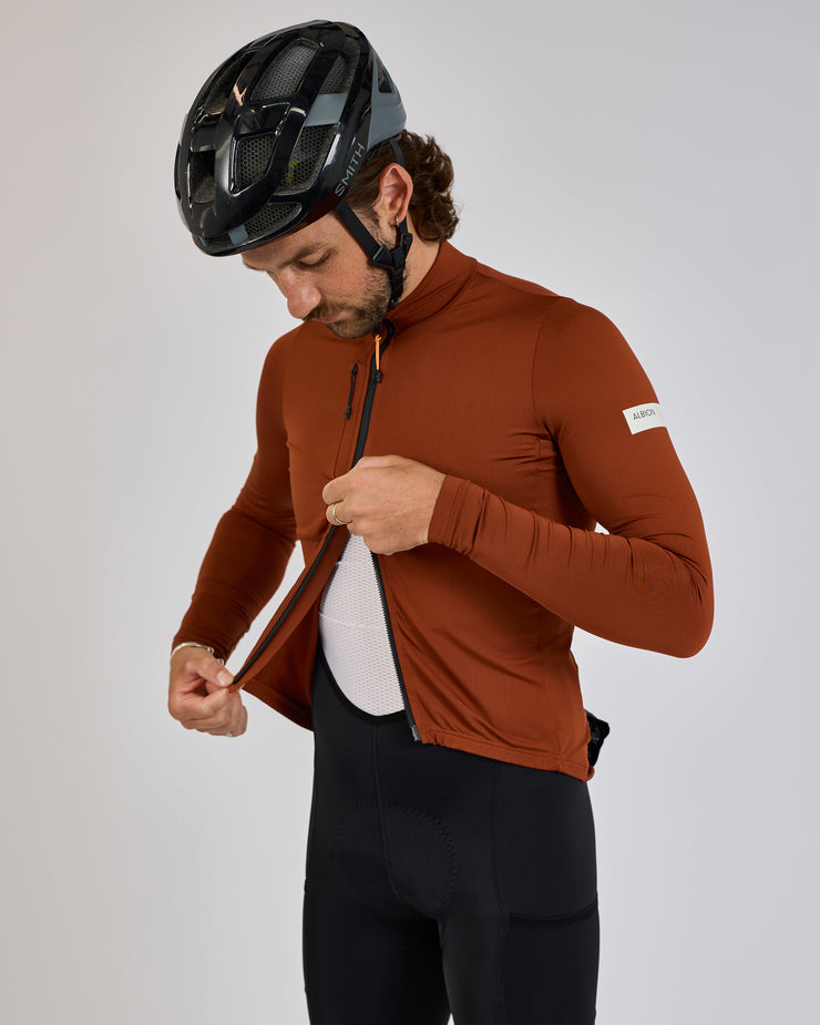Albion Traverse Men's Long Sleeve Jersey Burnt Ochre