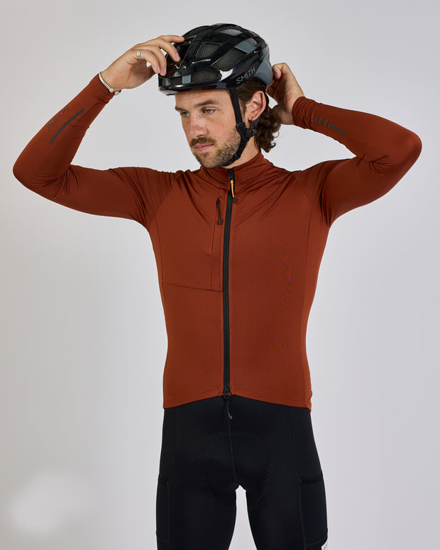 Albion Traverse Men's Long Sleeve Jersey Burnt Ochre