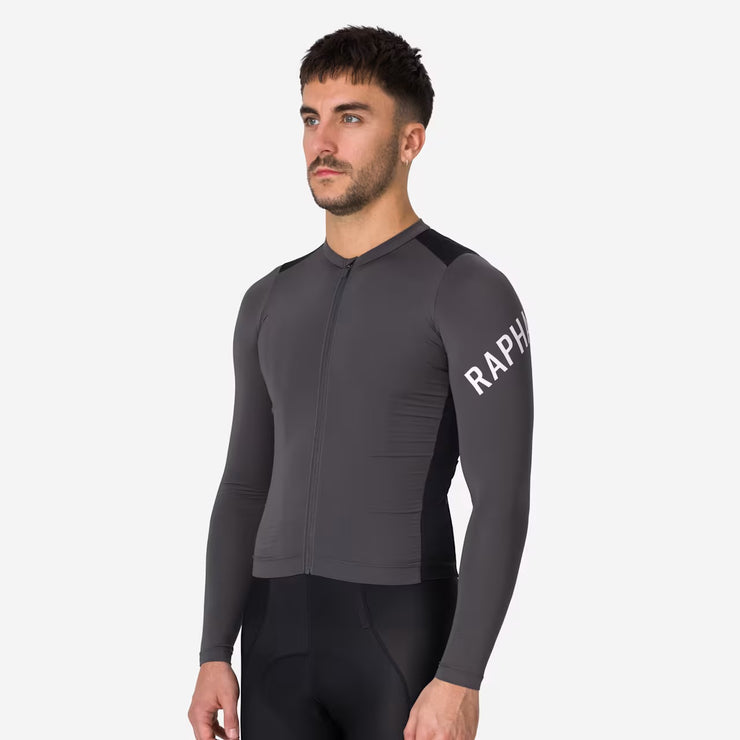 Rapha Pro Team Men's Longsleeve Lightweight Jersey Dark Grey/Black