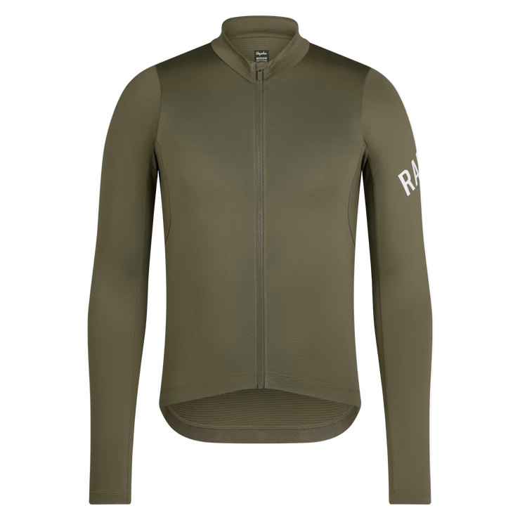 Rapha Pro Team Men's Longsleeve Midweight Jersey Moss Green/White