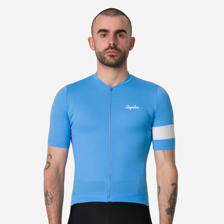 Rapha Core Men's Lightweight Jersey All Aboard / White Alyssum