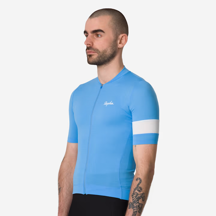 Rapha Core Men's Lightweight Jersey All Aboard / White Alyssum