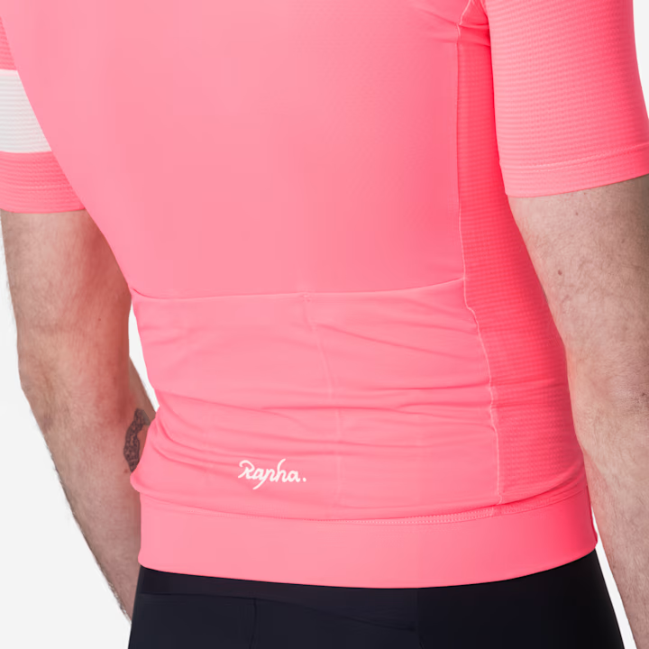 Rapha Core Men's Lightweight Jersey High-Vis Pink/White