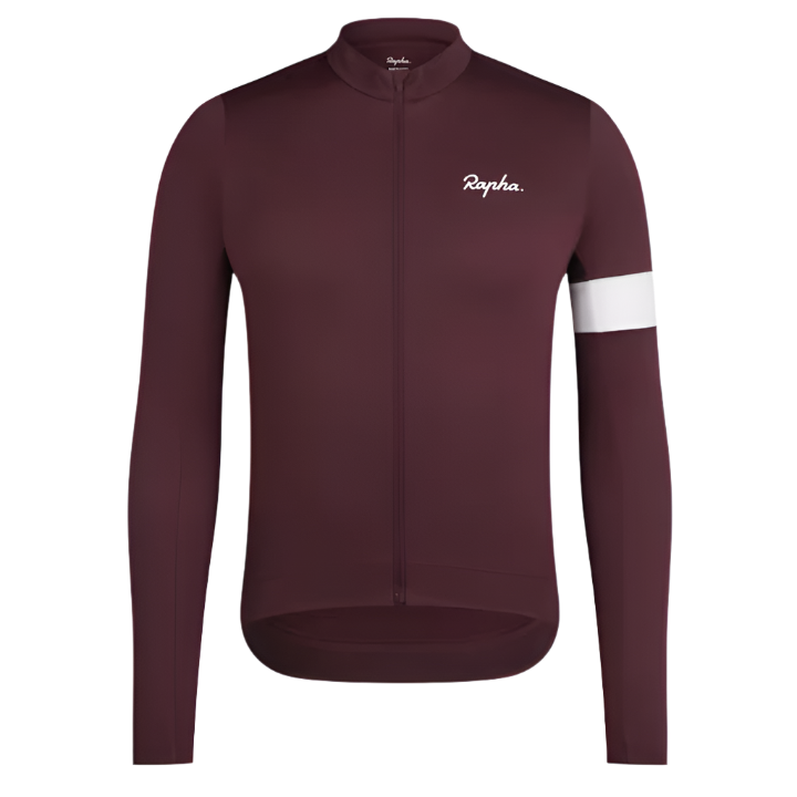 Rapha Core Men's Thermal Longsleeve Jersey Fudge/White Alyssum