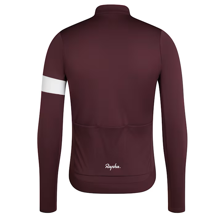 Rapha Core Men's Thermal Longsleeve Jersey Fudge/White Alyssum