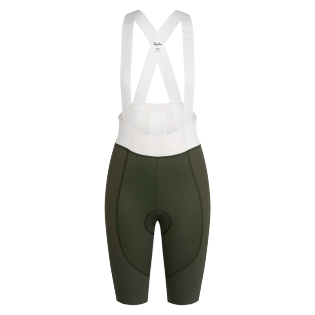 Rapha Pro Team Women's Bib Shorts III Long Dark Green/White