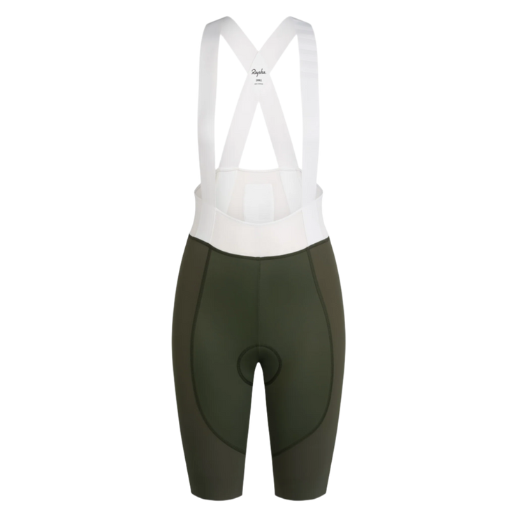 Rapha Pro Team Women's Bib Shorts III Long Dark Green/White