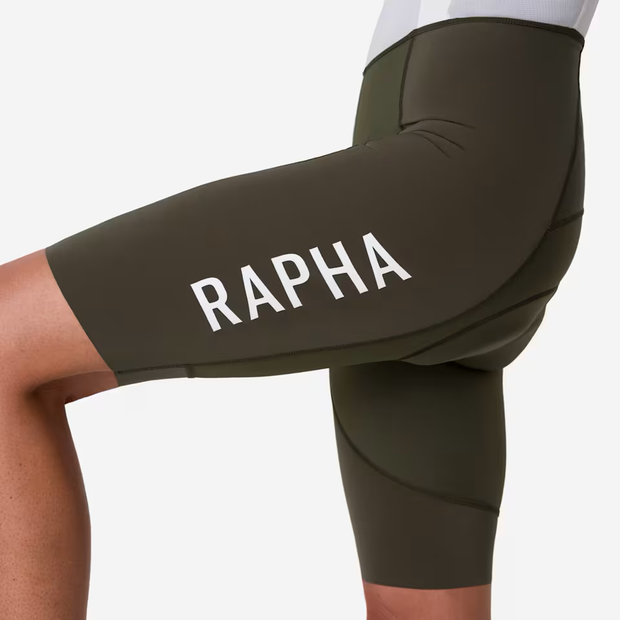 Rapha Pro Team Women's Bib Shorts III Long Dark Green/White