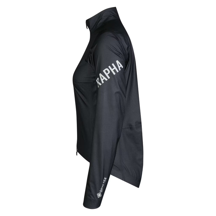 Rapha Pro Team Women's Gore-Tex Lightweight Rain Jacket Black Charcoal