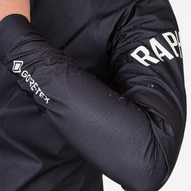 Rapha Pro Team Women's Gore-Tex Lightweight Rain Jacket Black Charcoal