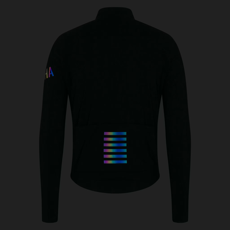 Rapha Pro Team Men's Long Sleeve Shadow Jersey Black/White
