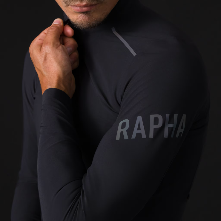 Rapha Pro Team Men's Long Sleeve Shadow Jersey Black/White