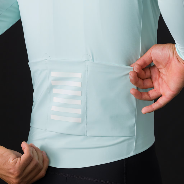 Rapha Pro Team Men's Long Sleeve Shadow Jersey Aqua/White