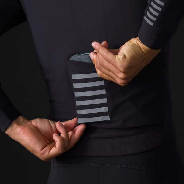 Rapha Pro Team Men's Shadow Winter Jacket Black/Silver Reflective