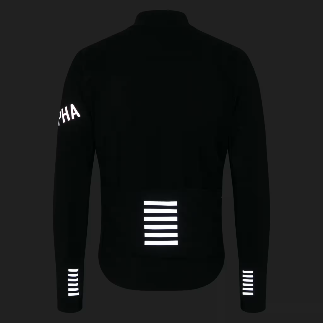 Rapha Pro Team Men's Shadow Winter Jacket Black/Silver Reflective