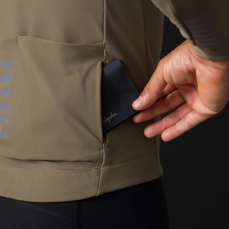 Rapha Pro Team Men's Shadow Winter Jacket Moss Green/Silver Reflective