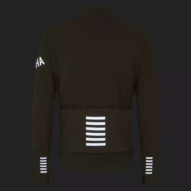 Rapha Pro Team Men's Shadow Winter Jacket Moss Green/Silver Reflective