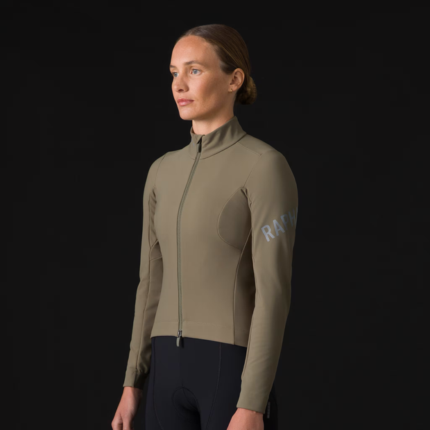 Rapha Pro Team Women's Shadow Winter Jacket Moss Green/Silver Reflective