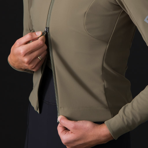 Rapha Pro Team Women's Shadow Winter Jacket Moss Green/Silver Reflective