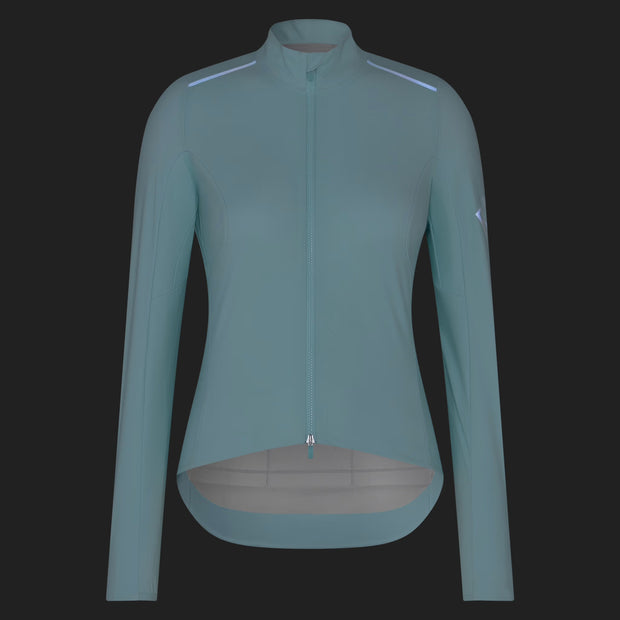 Rapha Pro Team Women's Long Sleeve Shadow Jersey Aqua/White
