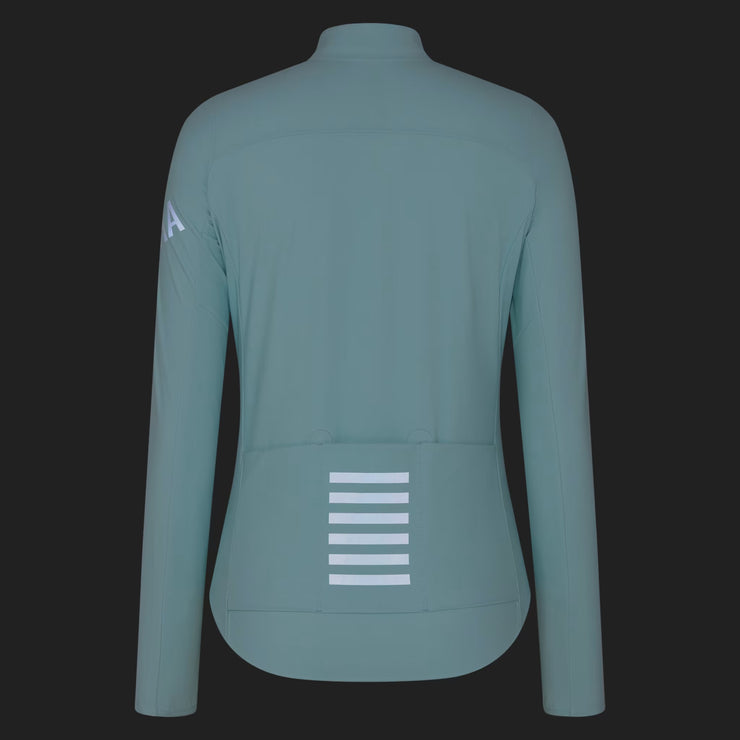 Rapha Pro Team Women's Long Sleeve Shadow Jersey Aqua/White
