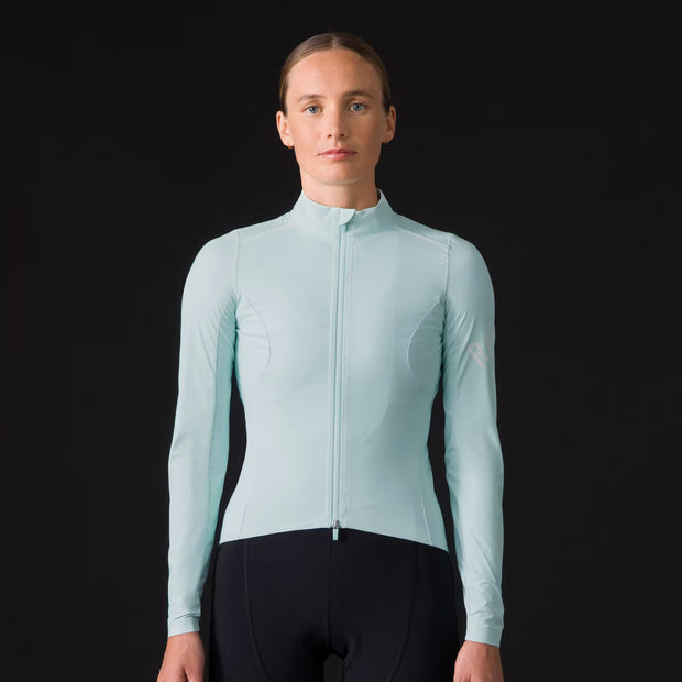 Rapha Pro Team Women's Long Sleeve Shadow Jersey Aqua/White