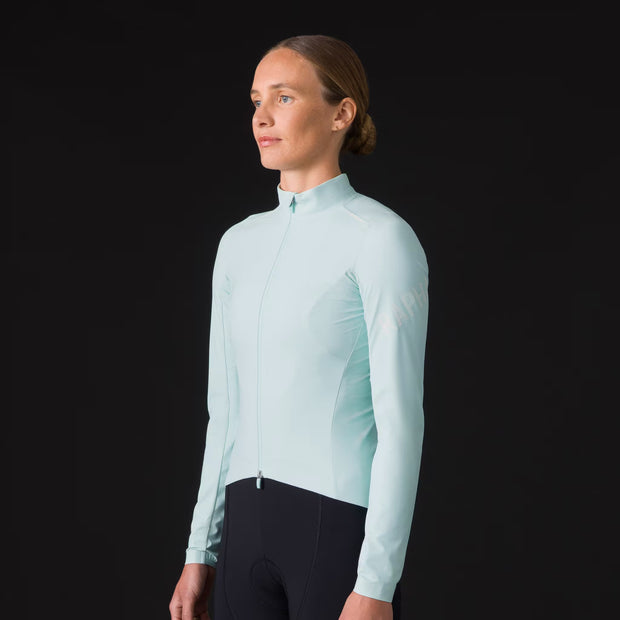 Rapha Pro Team Women's Long Sleeve Shadow Jersey Aqua/White