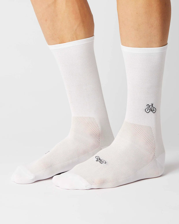 Fingerscrossed Classic Iconic Bicycle Socks White