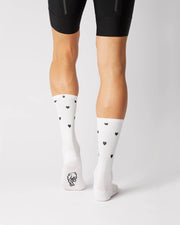 Fingerscrossed Classic Iconic Hearts Socks White