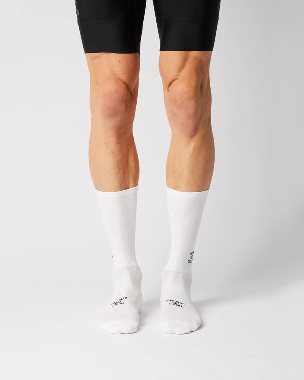 Fingerscrossed Classic Iconic Thank You Cycling Socks White