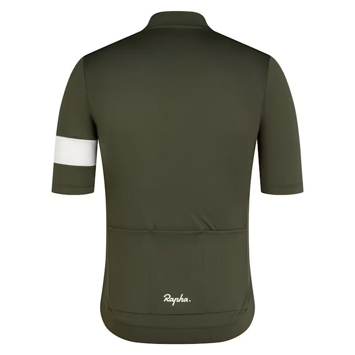 Rapha Core Men's Jersey Dark Green/White